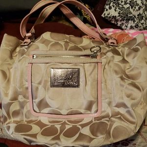 Original Coach tan pink purse.